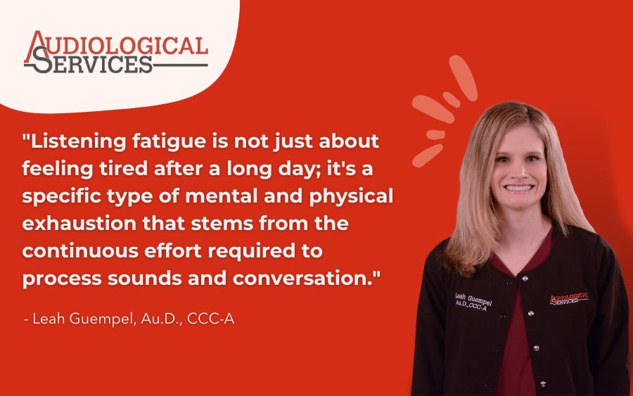Listening fatigue is not just about feeling tired after a long day; it's a specific type of mental and physical exhaustion that stems from the continuous effort required to process sounds and conversation.